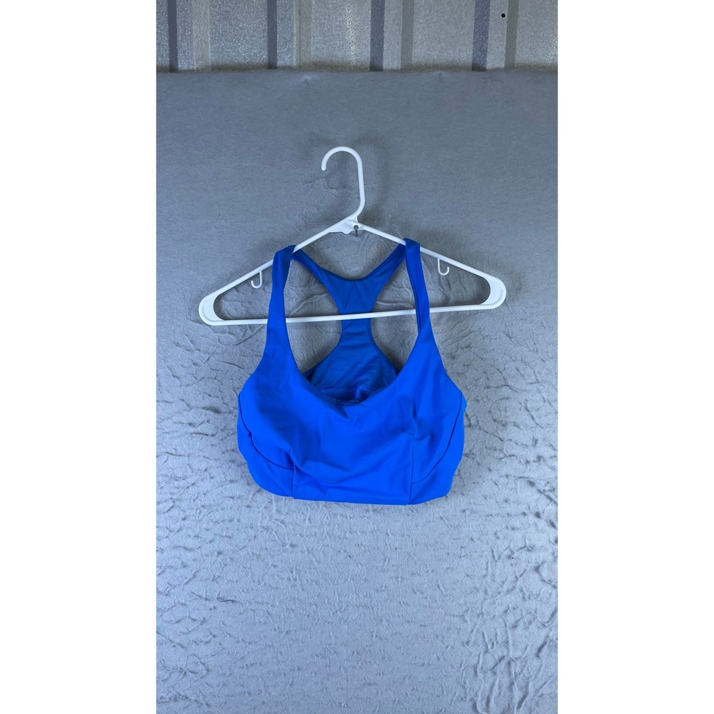 Lululemon Invigorate Training Tank Women 6 Blue Excellent Racerback Cropped Bra